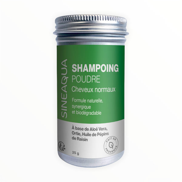 Shampoing Naturel en Poudre, Cheveux Normaux (Flacon) - Sineaqua